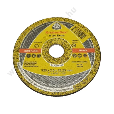 Vágókorong KLINGSPOR 125x2,5x22,23 A24 EXT