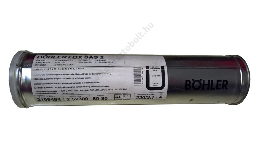 Böhler laselektroden FOX NiCuCr 2,50mm 4,4kg kopen